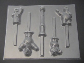 530sp Sesame Street Chocolate or Hard Candy Lollipop Mold